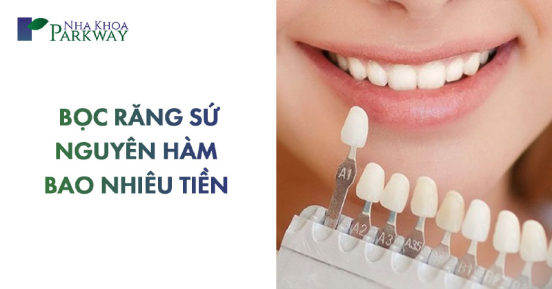 chi phí bọc răng sứ nguyên hàm giá bao nhiêu tiền